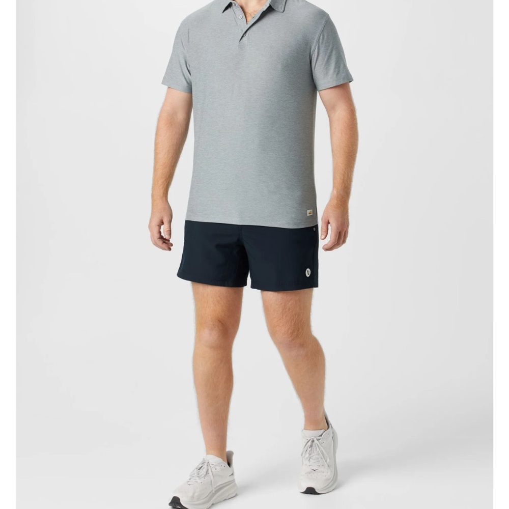 Vuori Kore 5” Navy Shorts with Gray Waistband - Picture 3 of 14